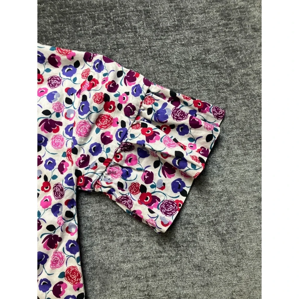 Tea Collection Mini Dress‎ Girls 8 Multicolor Floral Ruffle Sleeve Keyhole Back